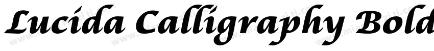 Lucida Calligraphy Bold字体转换
